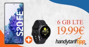 Samsung Galaxy S20 FE & Samsung Galaxy Watch Active mit 6 GB LTE nur 19,99€ monatlich