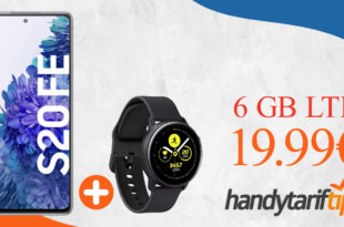 Samsung Galaxy S20 FE & Samsung Galaxy Watch Active mit 6 GB LTE nur 19,99€ monatlich