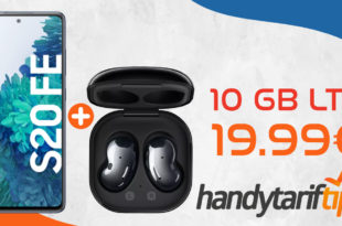 Samsung Galaxy S20 FE & Samsung Galaxy Buds Live mit 10GB LTE nur 19,99€ monatlich