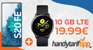 Samsung Galaxy S20 FE & Samsung Galaxy Watch Active mit 10 GB LTE nur 19,99€ monatlich