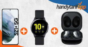 Samsung Galaxy S21+ 5G (S21Plus) & Samsung Galaxy Watch Active2 & Samsung Galaxy Buds Live mit unlimited LTE für 49,99€ monatlich