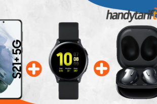 Samsung Galaxy S21+ 5G (S21Plus) & Samsung Galaxy Watch Active2 & Samsung Galaxy Buds Live mit unlimited LTE für 49,99€ monatlich