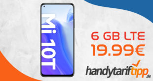 Xiaomi Mi 10T 5G mit 6 GB LTE nur 19,99€ monatlich