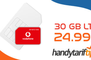 30 GB LTE Internet-Flat & Allnet Flat im Vodafone Netz für 24,99€ monatlich