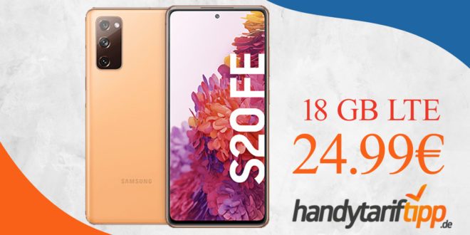 Samsung Galaxy S20 FE mit 18 GB LTE nur 24,99€ monatlich