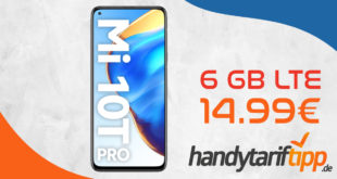 Xiaomi Mi 10T Pro 5G mit 6 GB LTE nur 14,99€ monatlich