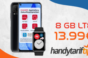 Huawei P40 Lite & Huawei Watch Fit mit 8 GB LTE nur 13,99€ monatlich