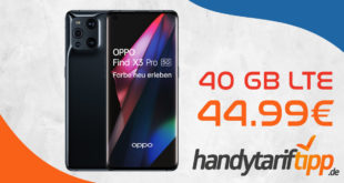 OPPO Find X3 Pro 5G 256 GB mit 40 GB LTE5G im Vodafone Netz nur 44,99€ monatlich