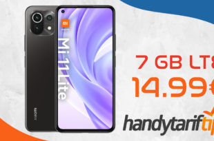 Xiaomi Mi 11 Lite LTE 128 GB mit 7 GB LTE nur 14,99€ monatlich
