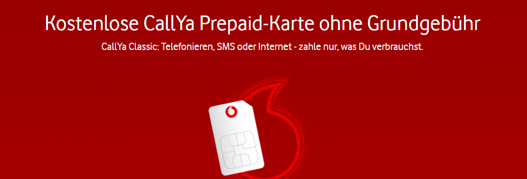 Kostenlose Prepaid Karte Vodafone CallYa