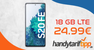 Samsung Galaxy S20 FE 256GB mit 18 GB LTE nur 24,99€ monatlich