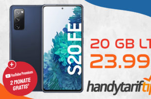 Samsung Galaxy S20 FE mit 20 GB LTE nur 23,99€ monatlich