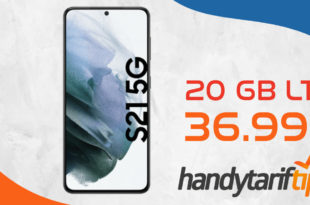 Samsung Galaxy S21 5G mit 20 GB LTE im Vodafone Netz nur 36,99€ monatlich