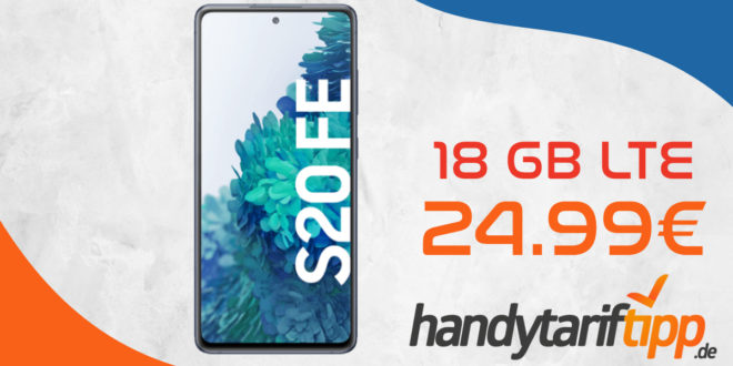 Samsung Galaxy S20 FE 256 GB mit 18 GB LTE nur 24,99€ monatlich