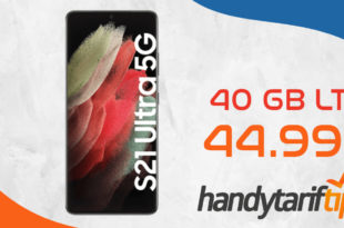 Samsung Galaxy S21 Ultra 5G mit 40 GB LTE im Vodafone Netz nur 44,99€ monatlich - nur 49 Euro Zuzahlung