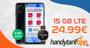 Huawei P40 lite & Huawei Watch 3 Pro mit 15 GB LTE nur 24,99€ monatlich