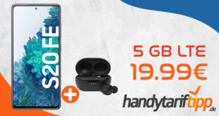 Samsung Galaxy S20 FE & JBL Tune 115 TWS mit 5 GB LTE nur 19,99€ monatlich