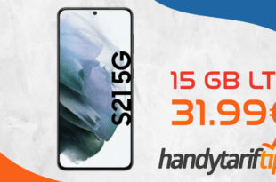Samsung Galaxy S21 5G mit 15 GB LTE im Vodafone Netz nur 31,99€ monatlich - einmalige Zuzahlung nur 99 Euro