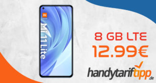 Xiaomi Mi 11 Lite mit 8 GB LTE nur 12,99€ monatlich