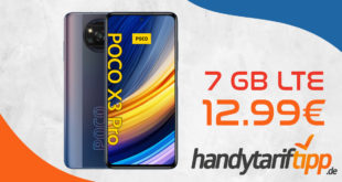 Xiaomi Poco X3 Pro mit 7 GB LTE nur 12,99€ monatlich - einmalige Zuzahlung 19 Euro