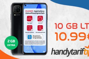Huawei P40 Lite mit 10 GB LTE nur 10,99€ monatlich - nur 1 Euro Zuzahlung und kein Anschlusspreis