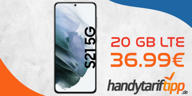 Samsung Galaxy S21 5G mit 20 GB LTE im Vodafone Netz nur 36,99€ monatlich - einmalige Zuzahlung liegt bei 99 Euro