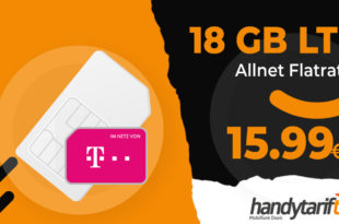 18 GB LTE Telekom Allnet Flat & 1 Gratismonat waipu.tv Perfect nur 15,99€ monatlich