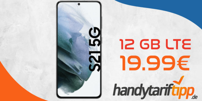 Monster Deal! Samsung Galaxy S21 5G mit 12 GB LTE nur 19,99€ monatlich - nur 49 Euro Zuzahlung
