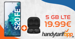 Samsung Galaxy S20 FE & Samsung Galaxy Buds2 mit 5 GB LTE im Vodafone Netz nur 19,99€ monatlich