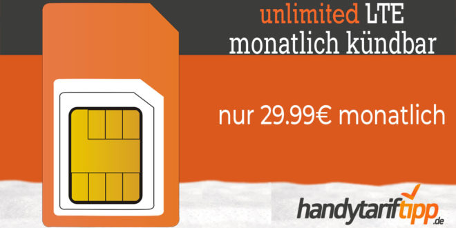 Unbegrenztes LTE mit dem O2 Free Unlimited Max - monatlich kündbar - nur 29,99€ monatlich