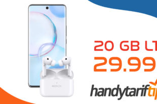 Honor 50 inkl. Earbuds 2 Lite & 100€ Wechselbonus mit 20 GB LTE 5G nur 29,99€ monatlich