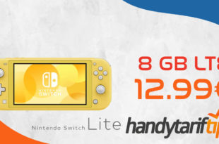 Nintendo Switch Lite mit 8 GB LTE nur 12,99€ monatlich - nur 29 Euro Zuzahlung