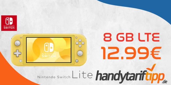Nintendo Switch Lite mit 8 GB LTE nur 12,99€ monatlich - nur 29 Euro Zuzahlung