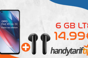 OPPO FIND X3 LITE 5G & ENCO FREE TRUE HEADPHONE mit 6 GB LTE nur 14,99€ monatlich - nur 49 Euro Zuzahlung