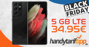 Samsung Galaxy S21 Ultra 5G 256GB mit 5 GB LTE im Telekom Netz nur 34,95€ monatlich - nur 199 Euro Zuzahlung