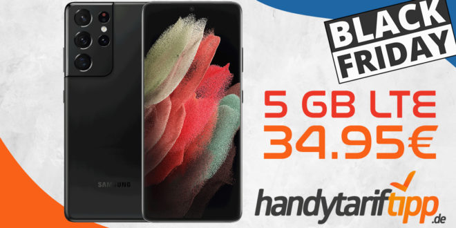 Samsung Galaxy S21 Ultra 5G 256GB mit 5 GB LTE im Telekom Netz nur 34,95€ monatlich - nur 199 Euro Zuzahlung