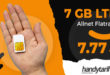 Ohne Vertragslaufzeit Knaller - 7 GB LTE & Allnet nur 7,77€ monatlich