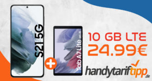 Samsung Galaxy S21 5G & Samsung Galaxy Tab A7 Lite mit 10 GB LTE im Vodafone Netz nur 24,99€ monatlich