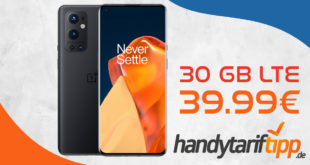 OnePlus 9 Pro 5G mit 30 GB LTE5G & 100€ Startguthaben nur 39,99€ monatlich
