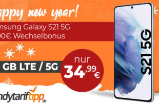 Samsung Galaxy S21 5G & 100€ Wechselbonus mit 40GB LTE5G nur 34,99€ monatlich