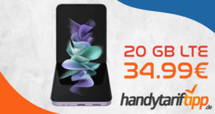 Samsung Galaxy Z Flip3 5G & 20 GB LTE nur 34,99€ monatlich