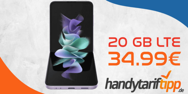 Samsung Galaxy Z Flip3 5G & 20 GB LTE nur 34,99€ monatlich