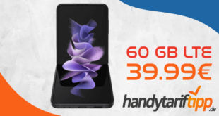 Samsung Galaxy Z Flip3 5G & 100€ Wechselbonus & 60 GB LTE/5G nur 39,99€ monatlich
