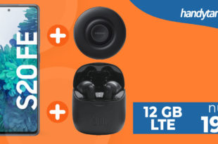 TOP DEAL! Samsung Galaxy S20 FE & Samsung Wireless Charger Pad & JBL Tune mit 12 GB LTE nur 19,99€ monatlich - nur 1 Euro Zuzahlung