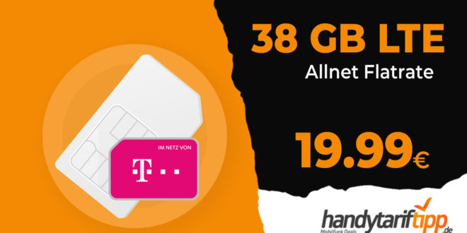 Telekom Allnet Flat mit 38GB LTE nur 19,99€ monatlich
