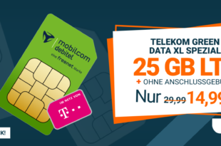 25 GB LTE Datentarif und 50€ Amazon-Gutschein oder JBL Tune 130 Kopfhörer nur 14,99€ monatlich