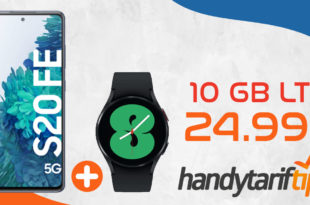 Samsung Galaxy S20 FE 5G & Samsung Galaxy Watch4 mit 10GB LTE nur 24,99€ monatlich