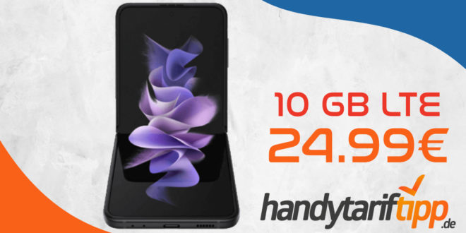 Samsung Galaxy Z Flip3 5G mit 10GB LTE nur 24,99€ monatlich