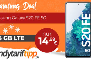 Samsung Galaxy S20 FE 5G mit 6GB LTE nur 14,99€ monatlich
