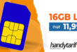 Nur bis 26.07. 11 Uhr - Monatlich kündbar - 16GB LTE nur 11,99€ monatlich. 19,99 € Bereitstellungspreis.